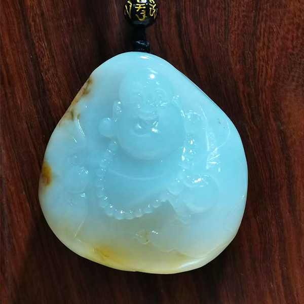 和田玉籽料黄皮俏色佛-和田玉吊坠-和田玉商城-新疆视窗